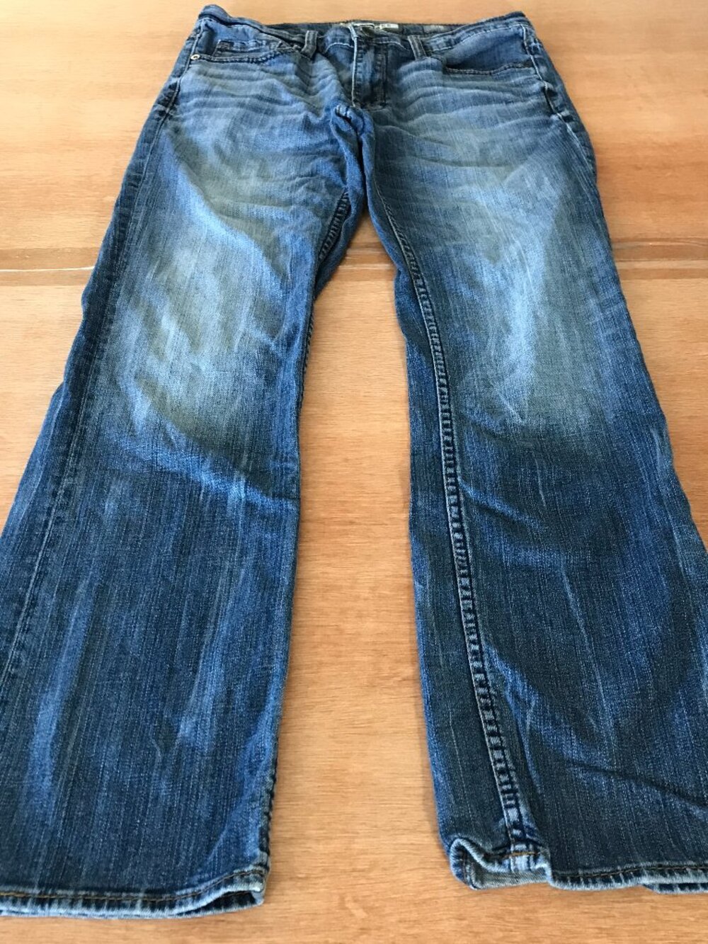 BKE Jake Bootleg Jeans Men 31x29 Blue Low Rise Medium Wash Stretch Sculpting